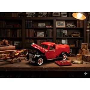 Vintage 1940 Ford Replica Die Cast, 1:18 Premier Edition Bank With Key